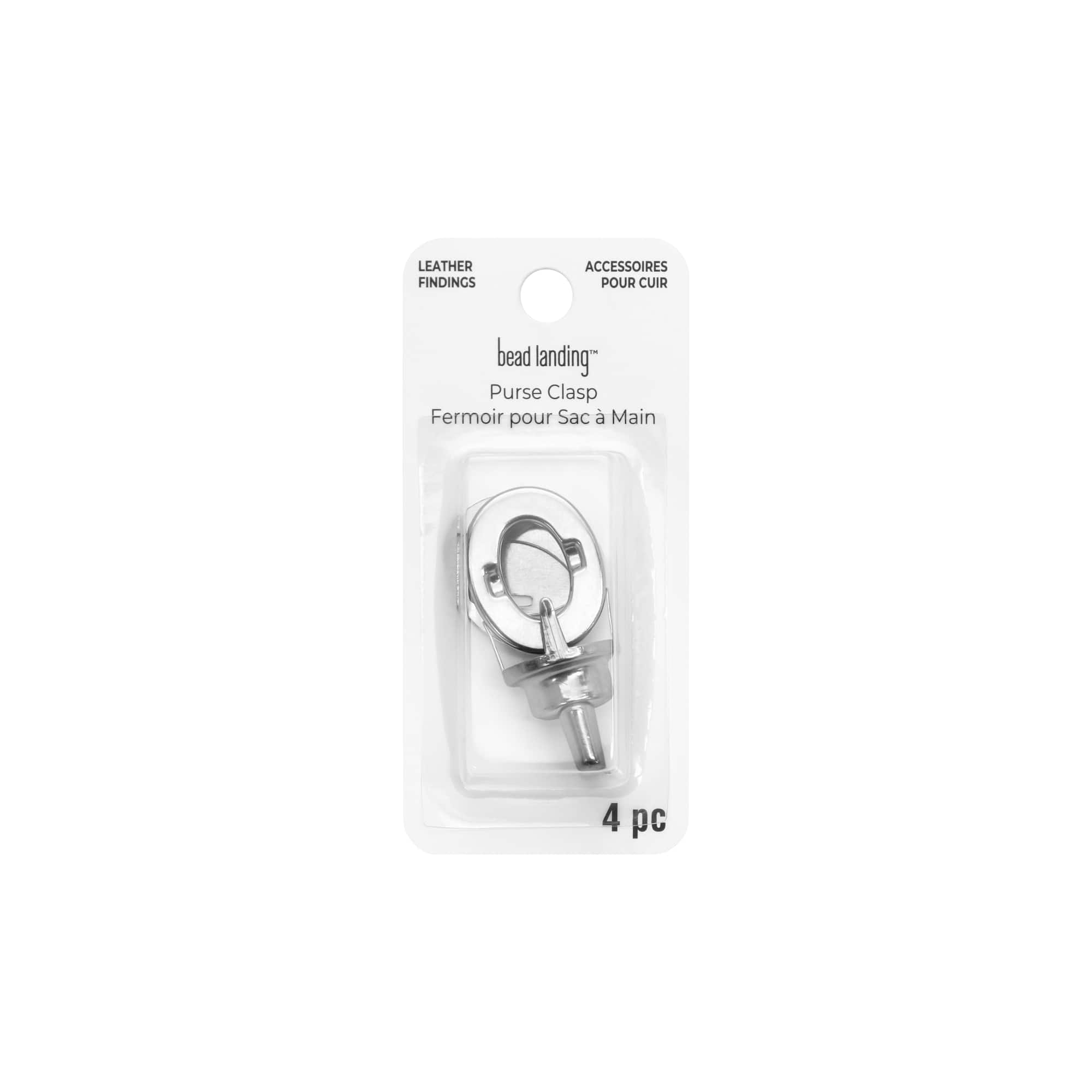 1" Nickel Oval Turn Lock Purse Clasp by Bead Landing™